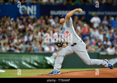 Clayton Kershaw, MLB 2014 öffnung Reihe Los Angeles Dodgers v Arizona-diamantmarkierungen an der Sydney Cricket Ground, 22. März 2014. Stockfoto