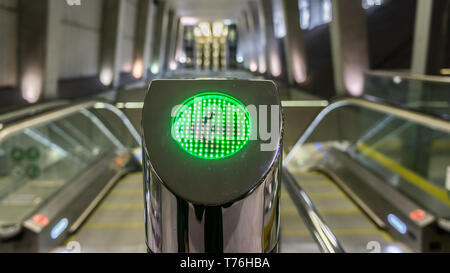 Budapest Ungarn 03 15 2019: Der Keleti palyaudvar Station von der neuen U-Bahn-Linie 4 in Budapest, Ungarn Stockfoto