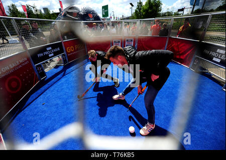 Eine allgemeine Ansicht vor der FIH-Pro League Match am Lee Valley Hockey und Tennis Centre, London. Stockfoto