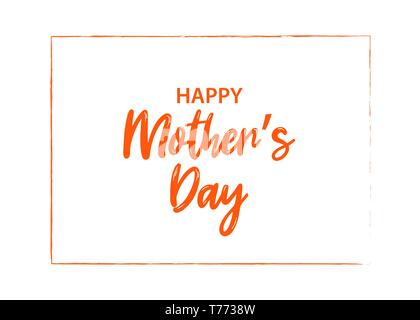 Schriftzug Kunst der Muttertag feiern. Vector Illustration Karte. Stock Vektor