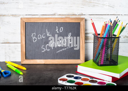 Zurück zum Schulkonzept. Stockfoto