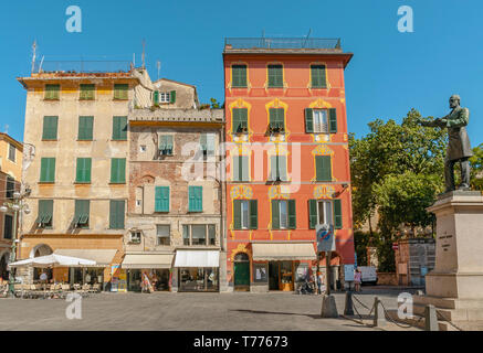 Piazza Garibaldi in Chiavari, Ligurien, Italien Stockfoto