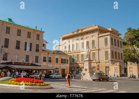 Piazza Garibaldi in Chiavari, Ligurien, Italien Stockfoto