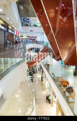 Cartagena Kolumbien, Bocagrande, Square Mall Plaza, außen, Schild, vertikales Einkaufszentrum, Shopping Shopper Shopper Shop Shops Markt Märkte Marke Stockfoto
