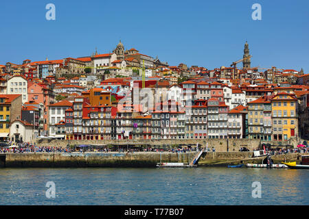 Die Stadt Porto und den Fluss Douro, Portugal Stockfoto