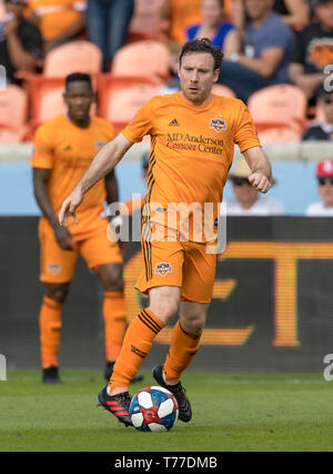 Texas, USA. 04 Mai, 2019. Mai 04, 2019 Houston Dynamo Mittelfeldspieler Thomas McNamara (11) Bei einem Match zwischen FC Dallas und Houston Dynamo bei BBVA Compass Stadion in Houston, Texas. Die endgültige Houston Dynamo schlägt den FC Dallas 2-1 Maria Lysaker/CSM Credit: Cal Sport Media/Alamy leben Nachrichten Stockfoto