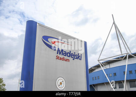 Reading, Großbritannien. 05 Mai, 2019. Sky Bet Meisterschaft, Lesen vs Birmingham City; allgemeine Ansicht der Madjeski Stadion Quelle: Matt O'Connor/News Bilder, Englische Fußball-Liga Bilder unterliegen DataCo Lizenz Credit: Aktuelles Bilder/Alamy leben Nachrichten Stockfoto