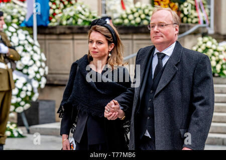 Luxemburg, Luxemburg. 04 Mai, 2019. Prinz Carlos und Prinzessin Annemarie am Begräbnis von Großherzog Jean an der Kathedrale in Luxemburg, den 4. Mai 2019. Quelle: Patrick Van Katwijk |/dpa/Alamy leben Nachrichten Stockfoto