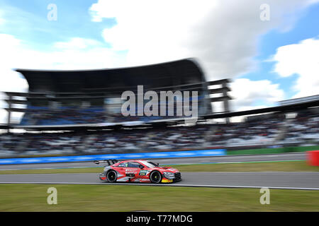 Hockenheim, Deutschland. 05 Mai, 2019. Motorsport: Deutsche Tourenwagen Masters, Hockenheimring - 2. Rennen, Qualifying: Franzose Loic Duval aus dem Audi Sport Team Phoenix treibt die Audi RS5 DTM. Credit: Hasan Bratic/dpa/Alamy leben Nachrichten Stockfoto