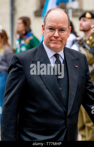 Luxemburg, Luxemburg. 04 Mai, 2019. Prinz Albert von Monaco am Begräbnis von Großherzog Jean an der Kathedrale in Luxemburg, den 4. Mai 2019. Quelle: Patrick Van Katwijk |/dpa/Alamy leben Nachrichten Stockfoto