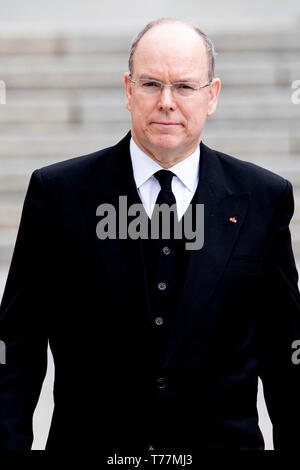 Luxemburg, Luxemburg. 04 Mai, 2019. Prinz Albert von Monaco bei der Beerdigung von Großherzog Jean an der Kathedrale in Luxemburg, den 4. Mai 2019. Quelle: Patrick Van Katwijk |/dpa/Alamy leben Nachrichten Stockfoto