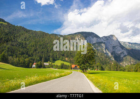 Sommer Blick auf die Logar-tal in Kamnik Berge, Slowenien Stockfoto