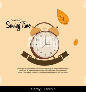 Vector Illustration eines Banner für Ihre Uhren Nachricht für die Sommerzeit (Frühling Vorwärts). Stockfoto