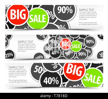 Der Vektor big Verkauf horizontale Banner - mit Platz für Ihren Text Stock Vektor