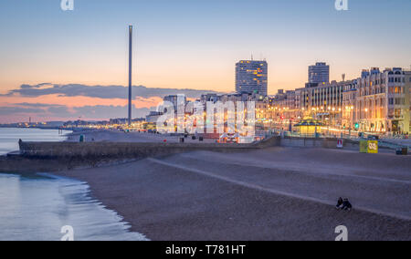 Ein Abend am Strand Stockfoto