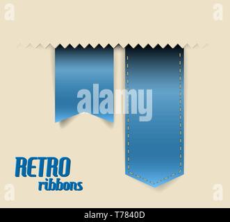 Satz von Vector retro Bänder, Etiketten, Aufkleber, Registerkarten und Tags Stock Vektor