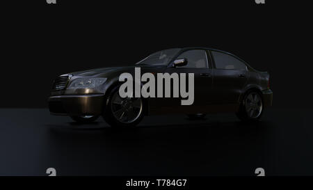 Moderne Limousine auf dem dunklen Hintergrund Stockfoto