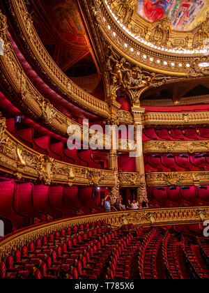Paris, Frankreich, August 19,2018: In der Aula der Opera Garnier (French National Opera House). Stockfoto