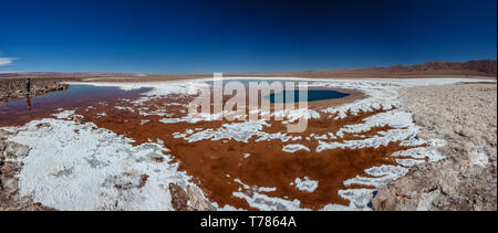 Baltinache versteckte Lagunen Salzseen in der Atacama-wüste gigapan Stockfoto