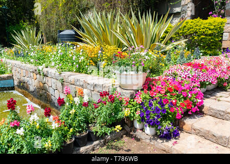 Beautuful Lodhi Garten mit Blumen, Gewächshaus, Gräbern und anderen Sehenswürdigkeiten, New Delhi, Indien Stockfoto