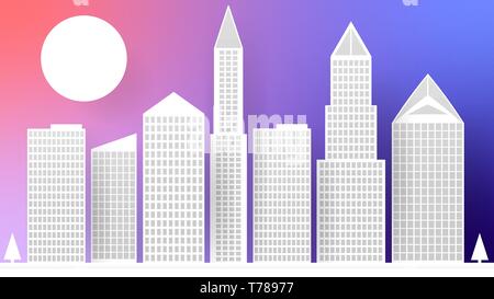 Stadt Papier abstrakten Multi-farbigen Hintergrund für Ihre Bedürfnisse. Vector Illustration Stock Vektor