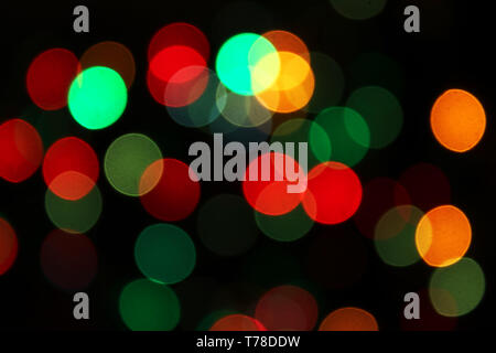 Urlaub Hintergrund von Farbe unfocused leuchtet Stockfoto