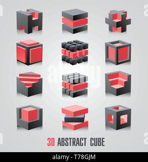 3d adstract Cube Stock Vektor