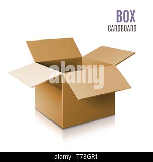 Karton Symbol. Vector3D-Modell. Stock Vektor