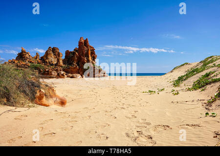 Pristine unberührte Küste in Westaustralien Stockfoto