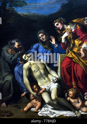 Pietà mit dem hl. Franziskus und der hl. Maria Magdalena 1602 - 07 von Annibale Carracci Bologna, 1560 - Rom, 1609, Italienisch, Italien, Stockfoto