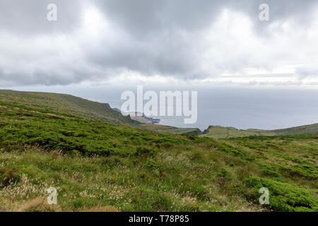 Faja Grande von Oben auf der Insel Flores der Azoren. Stockfoto