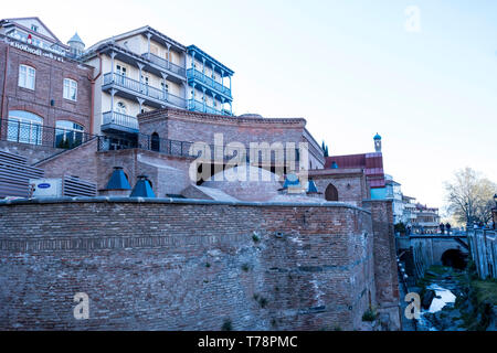 Schwefelbad (Abanotubani, Tiflis, Georgien) Stockfoto