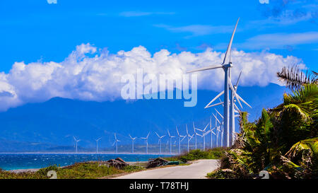 Bangui Windfarm - Bangui, Ilocos Norte, Philippinen Stockfoto