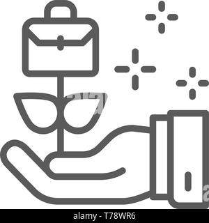 Das Wachstum der Bestände, Popularität, Investitionen, Erhöhung der Portfolio von Business Line Symbol. Stock Vektor