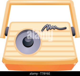 Amerikanische radio Symbol. Karikatur des amerikanischen Radios vektor Symbol für Web Design auf weißem Hintergrund Stock Vektor
