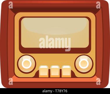 Transistor Radio Symbol. Cartoon von Transistor Radio vektor Symbol für Web Design auf weißem Hintergrund Stock Vektor