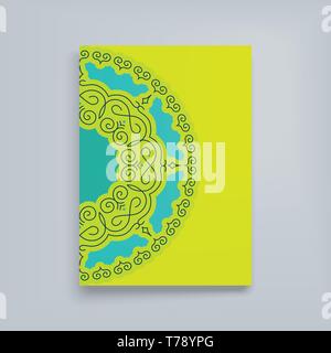 Lehrbuch, Booklet oder Notebook mockup. Business Broschüre. Cover Design vorlage. Vector Illustration. Stock Vektor