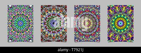 Bunte Stein Mosaik Mandala flyer Hintergrund Stock Vektor