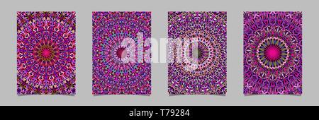 Farbenfrohe abstrakte Blumengarten mandala Muster poster Hintergrund Stock Vektor