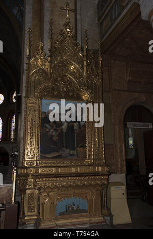 Aus dem Jahre 1580 gebaut und vollendet um 1650 das Kloster Santo Domingo, ist eines der eindrucksvollsten kolonialen Stil Kirchen in Quito, Ecuador. Stockfoto