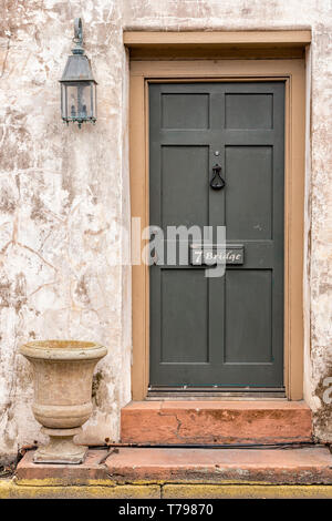 Die Haustür von Sanchez, 7 Bridge Street, St. Augustine, Florida Stockfoto