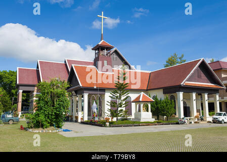 CHIANG RAY, THAILAND - CHIANG RAI, THAILAND - Dezember 15, 2018: Blick auf das Gebäude der ersten christlichen Kirche (1914) an einem sonnigen Tag Stockfoto