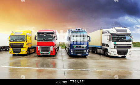 LKW, Transport, Fracht Cargo Transport, Versand Stockfoto