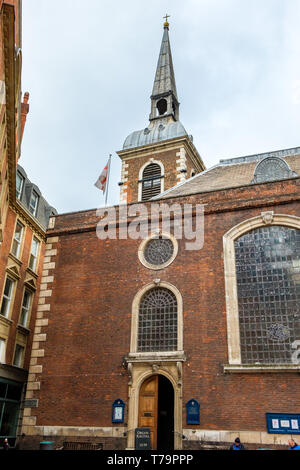 Pfarrkirche St. Maria, Abchurch Abchurch Lane, London Stockfoto