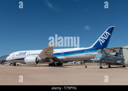 Boeing 787-8 Dreamliner bei Pima Air & Space Museum in Tucson, Arizona Stockfoto