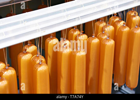 Würstchen ab Werk verpackt Stockfoto