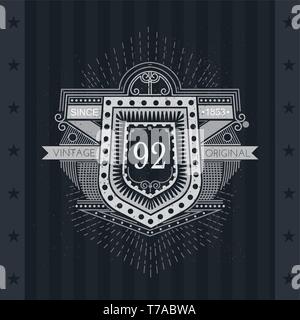 Bänder mit Linienmuster und Lichtstrahlen hinter der Schutzabdeckung auf der Tafel Stock Vektor