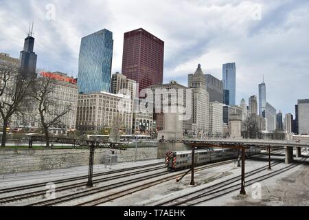 Das Congress Hotel entlang der Millennium Park, Chicago, Illinois Stockfoto