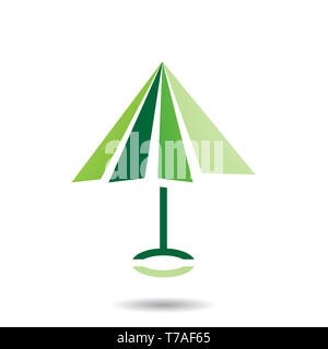 Konzept der Umbrella Symbol, Vector Illustration isoliert auf weißem Hintergrund Stockfoto