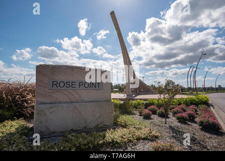 Die große Sonnenuhr im NSW Regionale Stadt Singleton, Australien. 2000 erbaute er wiegt 30 Tonnen und ist die größte in der südlichen Hemisphäre Stockfoto